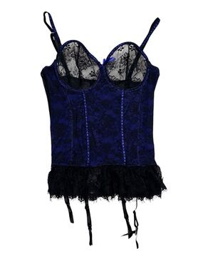 Seven Til Midnight Blue Corset Lingerie size 3X/4X